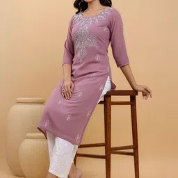 THREAD BOX Women Floral Printed Thread Work Georgette Kurta-picture-15