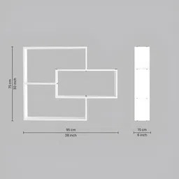 SIVOM White Multipurpose Wooden Wall Shelves image 2