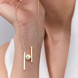 AIKA BY MINUTIAE Brass Gold-Plated Handcrafted Necklace image 3