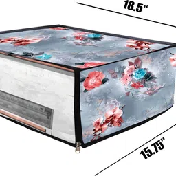 JMT Printer Cover For HP Smart Tank 589 All in One Printer (Grey Floral Print) Printer Cover image 2