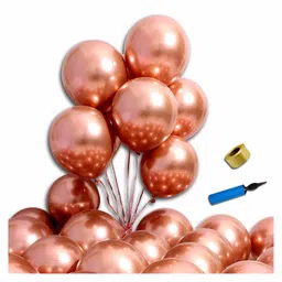 Shopperskart Chrome Balloon Set Rose Gold - Pack of 52-picture-14