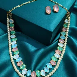 DressBerry Diamond & Cubic Zirconia Crystal-Studded Jewellery Set-picture-35