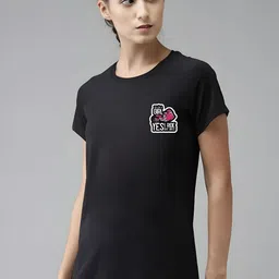 TRENDSATTIRE Round Neck Applique Regular Fit T-shirt image 2