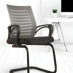 CELLBELL Desire C104 Grey Mid Back Office Arm Chair-picture-32