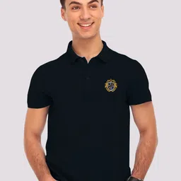 INVICTUS Polo Collar Cotton Applique T-shirt image 3