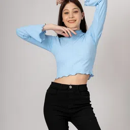 PYR8 Striped Bell Sleeve Top image 4