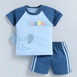 Cutopies Unisex Kids Pure Cotton Printed T-shirt With Shorts-image-51