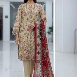 Silakaari Printed Pure Cotton Unstitched Dress Material-picture-32