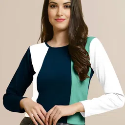 Mast & Harbour Women Pack of 2 Solid Puff Sleeve Regular Top image 2
