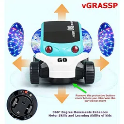 VGRASSP 360 Degree Rotating Car With Light & Music (Color May Vary) image 2