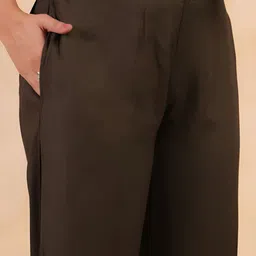 Anouk Rustic Women Ethnic Motifs Embroidered Cotton Kurta with Trousers & Dupatta image 4