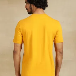 JADE BLUE Men Typography Printed Round Neck Cotton Slim Fit T-shirt image 5