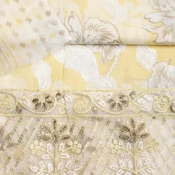 Meena Bazaar Printed Unstitched Dress Material image 2