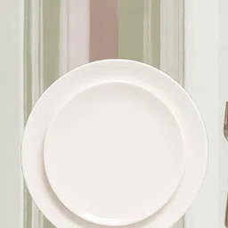 CASABLEU Green & White Striped 6-Seater Rectangle Table Cover image 4