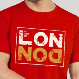 Greylongg Men Typography Printed Round Neck Cotton T-shirt image 2