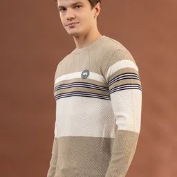 Dadu Dayal Men Colourblocked Woollen Pullover image 2