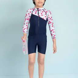 Muhuratam Boys Printed Nylon Swim Suit-image-1