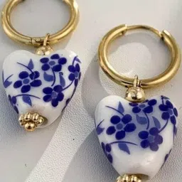 A little Extra White Ceramic Earrings-picture-23