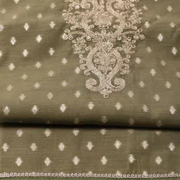 Meena Bazaar Floral Embroidered Sequinned Work Unstitched Dress Material image 3