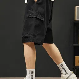 StyleCast Men Regular Fit Mid-Rise Cargo Shorts-picture-13