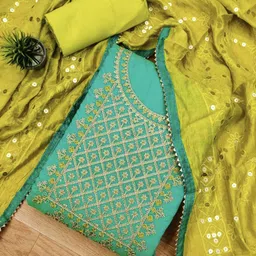 Rangtulika Ethnics Embroidered Unstitched Dress Material-picture-15