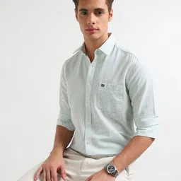 Arrow Sport Men Slim Fit Floral Printed Spread Collar Pure Cotton Casual Shirt-image-67