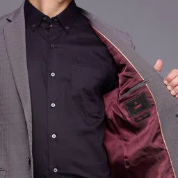 Raymond Micro Checked Single Breasted Formal Blazer image 4