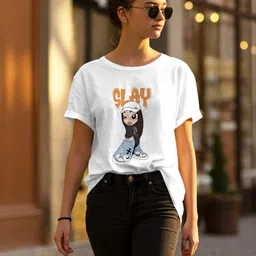 Dagcros Girls Printed Oversized T-shirt-picture-16
