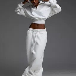 Mast & Harbour Polo Neck Long Sleeves Sweatshirt With Trousers Co-Ords-picture-39