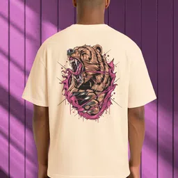 BUYTHATTRENDZ Oversized Graphic Printed Drop-Shoulder Sleeves T-Shirt image 2