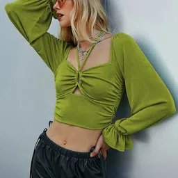 StyleCast Women Solid Tie-Up Neck Top-picture-22