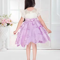 Tiny Kingdom Floral Print Flutter Sleeve Satin Fit & Flare Dress image 2