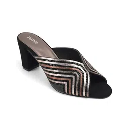 PEPPER Embellished Party Block Heels Sandals-image-19