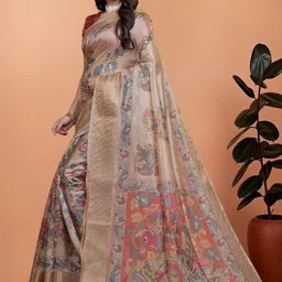 VelvetHue Ethnic Motifs Silk Blend Handloom Saree image 4