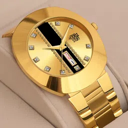 SWADESI STUFF Men Dial & Straps Analogue Watch RADOO GOLD 81-picture-23