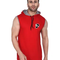 Blisstone Men Solid Hooded Slim Fit T-shirt-image-78