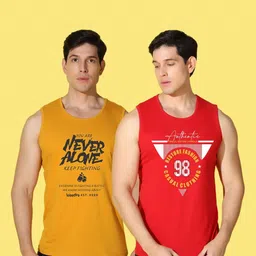 WOOSTRO Men Typography 2 Printed Applique Slim Fit T-shirt image 2