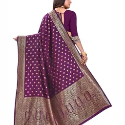 Aagrahi fashion Ethnic Motifs Woven Design Zari Kanjeevaram Saree image 5