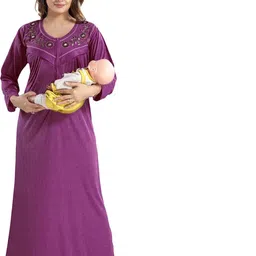 Gutthi Women Purple Nightdress-picture-19