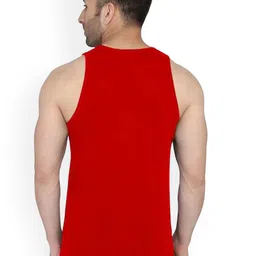 SLOWLORIS Pack Of 2 Typographic Printed Bio-Wash Combed Cotton Gym Vests image 4