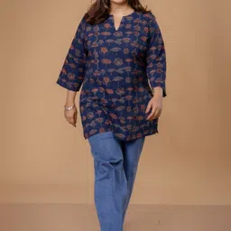 THE INDIAN ETHNIC CO Floral Print Cotton Top image 3