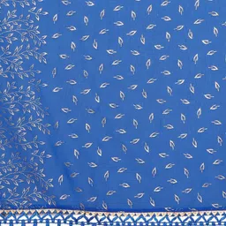 Anouk Blue Printed Pure Georgette Sarees image 5