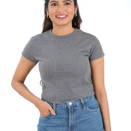 30 Looks Women V-Neck Pockets T-shirt-image-93