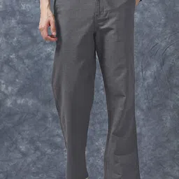 VOGAAN Men Relaxed Straight Leg Trousers-image-87