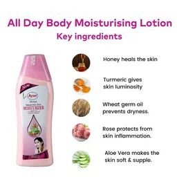 AYUR HERBALS Set Of 3 Natural Glow Moisturizing Lotion - 200 ml Each image 3