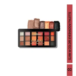 Maliao Glam 18 Colors Eyeshadow Palette - 20 g - Shade 02 image 4