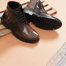 Killer Men Lace Up High Top Boots-image-9