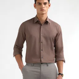 Arrow New York Men Slim Fit Solid Spread Collar Casual Shirt-picture-41