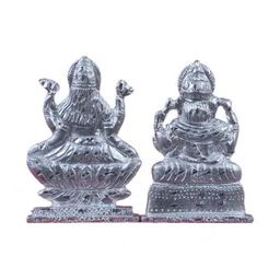 JY Silver-Toned Religious Idol Showpiece image 2