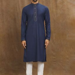 Arihant Rai Sinha Men Embroidered Regular Pure Silk Kurta with Churidar-picture-37